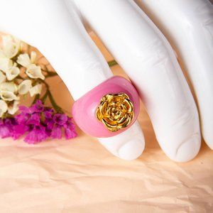 LUCAS JACK PINK & GOLD CLASSIC RING | WOMENS